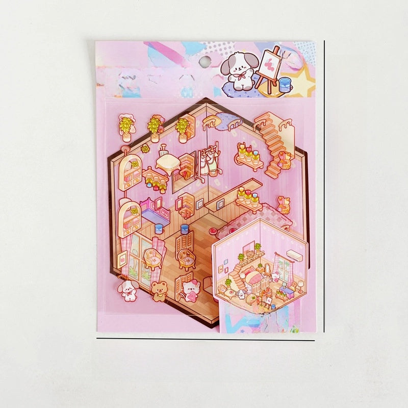 1 Set Cartoon Daily Paper Cute Stickers