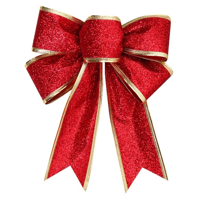 Christmas Decorations Christmas Bow Gold Powder Bow Christmas Tree Decorations Holiday Atmosphere Decoration