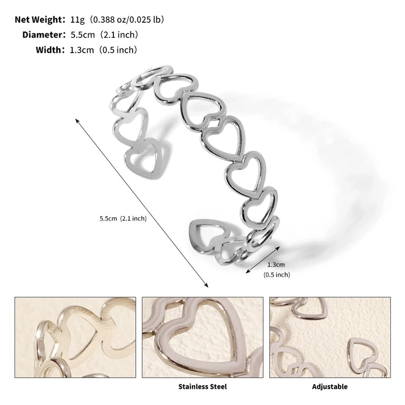 Modern Style Geometric Plant 304 Stainless Steel 18K Gold Plated Bangle In Bulk