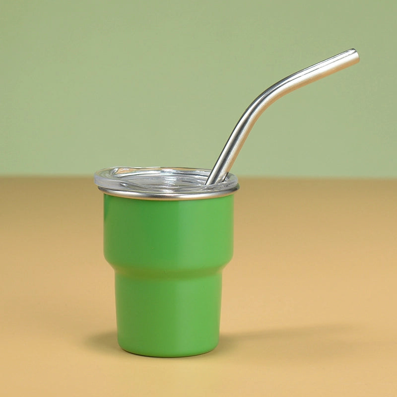 3oz Mini 304 Cold Change Small Wine Glass Single Double-layer Suction Tube Cup Sublimation Stainless Steel Cup A Generation Of Hair