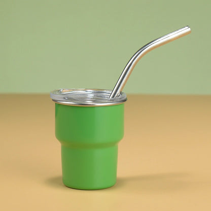 3oz Mini 304 Cold Change Small Wine Glass Single Double-layer Suction Tube Cup Sublimation Stainless Steel Cup A Generation Of Hair