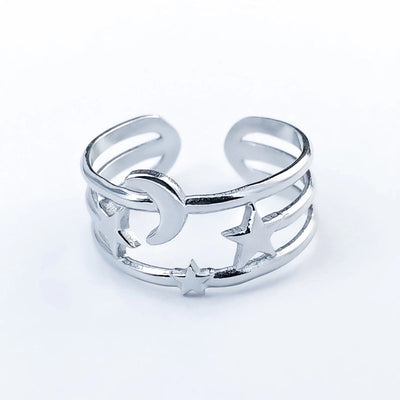 Minimalist Heart Shape Titanium Steel Open Rings