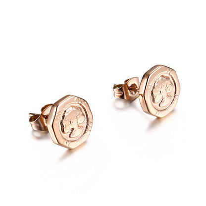 Simple Titanium Steel Tree Of Life Earrings For Female Students Christmas Gift