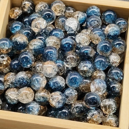 50 PCS/Package Diameter 10mm Diameter 8mm Glass Crackle Glass Beads Round Jewelry Accessories