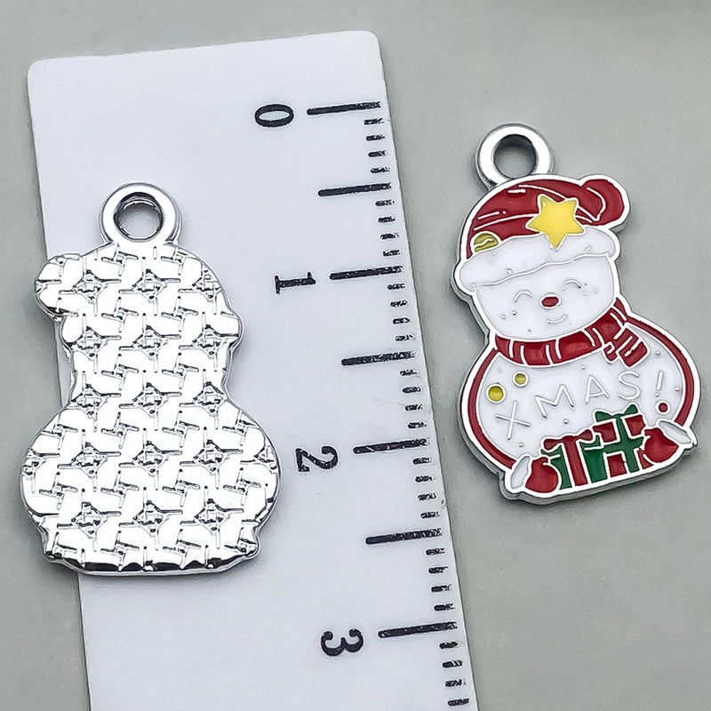 1 Piece 20 PCS/Package 17x14mm 23x18mm 23x23mm Alloy Christmas Tree Santa Claus Gingerbread Pendant Jewelry Accessories