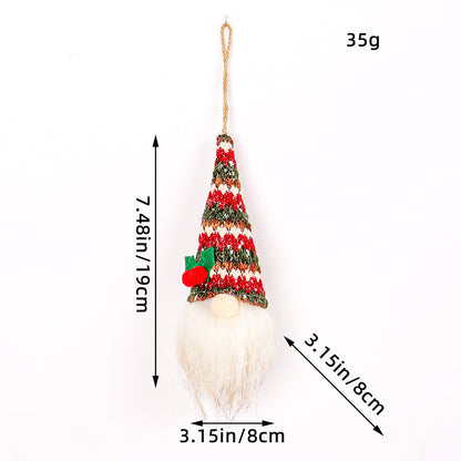 Christmas Decoration Christmas Sequin Lighted Rudolph Doll Christmas Glowing Faceless Gnome Doll Ornament