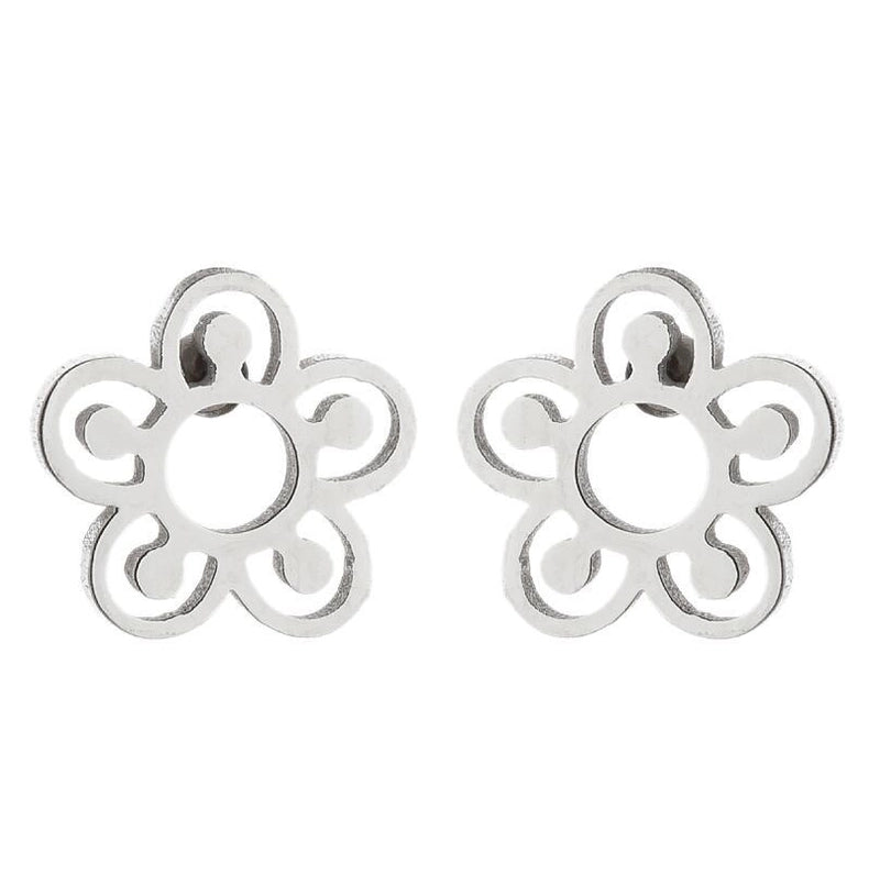 1 Pair Fashion Snowflake Plating 304 Stainless Steel 18K Gold Plated Ear Studs