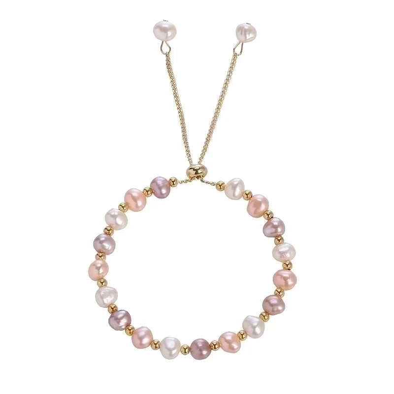 Elegant Geometric Pearl Beaded Bracelets