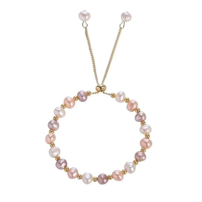 Elegant Geometric Pearl Beaded Bracelets