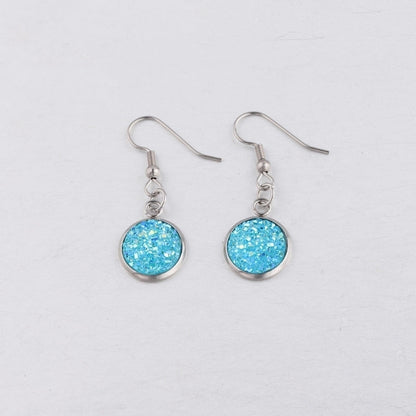 5 Pieces Minimalist Round Stainless Steel Resin Resin None Drop Earrings