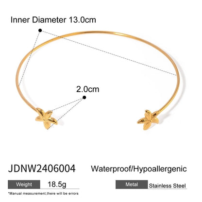 Beach Scallop 304 Stainless Steel Bangle In Bulk