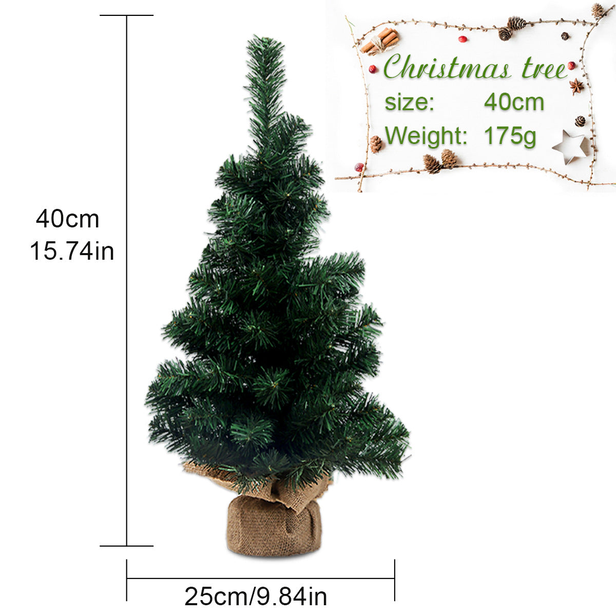 Qihao Christmas Decoration 20cm Christmas Naked Tree Restaurant Coffee Table Holiday Scene Atmosphere Setup Props Supplies