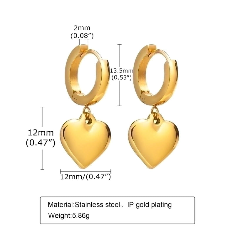 1 Pair Minimalist Star Plating Inlay 201 Stainless Steel Zircon 18K Gold Plated Drop Earrings