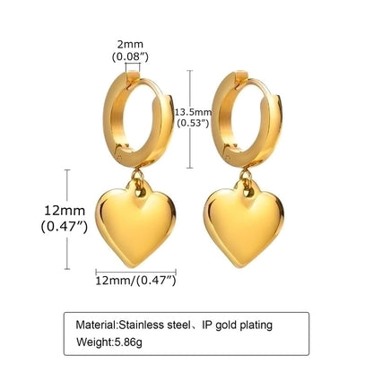 1 Pair Minimalist Star Plating Inlay 201 Stainless Steel Zircon 18K Gold Plated Drop Earrings