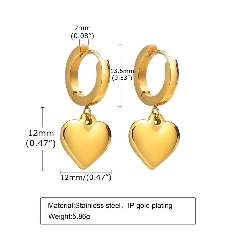 1 Pair Minimalist Star Plating Inlay 201 Stainless Steel Zircon 18K Gold Plated Drop Earrings