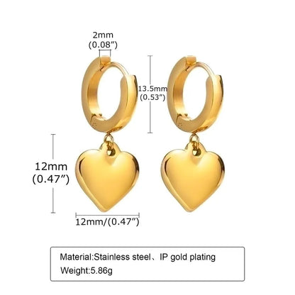 1 Pair Minimalist Star Plating Inlay 201 Stainless Steel Zircon 18K Gold Plated Drop Earrings