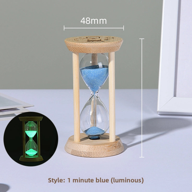 Creative Bamboo Fluorescent Timer Home Bedroom Ornaments 1-30 Minutes Luminous Time High Sense