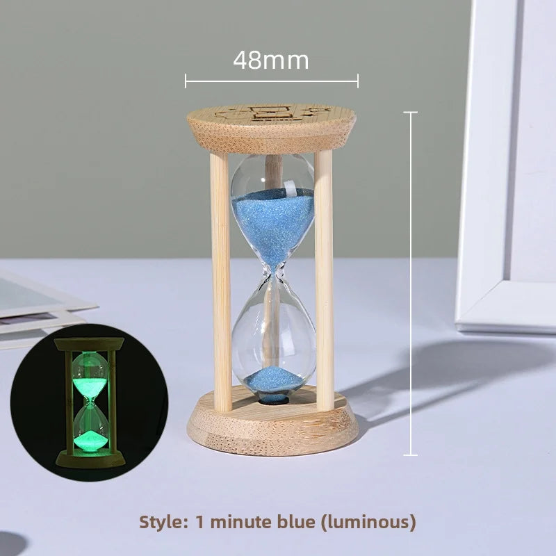 Creative Bamboo Fluorescent Timer Home Bedroom Ornaments 1-30 Minutes Luminous Time High Sense