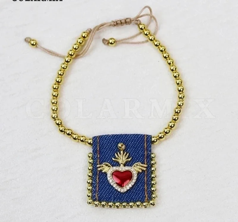 Copper Elegant Vintage Style Beaded Plating Inlay Geometric Zircon Bracelets