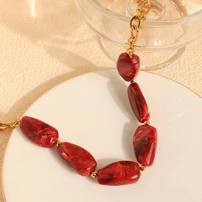 Ethnic Style Irregular Solid Color 304 Stainless Steel 14K Gold Plated Necklace