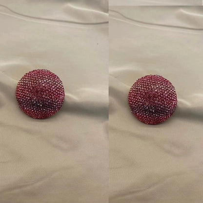 2 Pieces Minimalist Commute Geometric Inlay Copper Zircon Drop Earrings