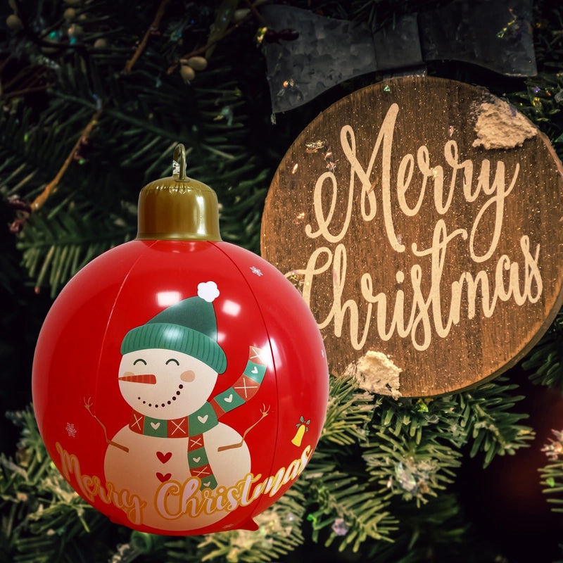 Christmas Fashion Letter Stripe Snowflake PVC Outdoor Ball