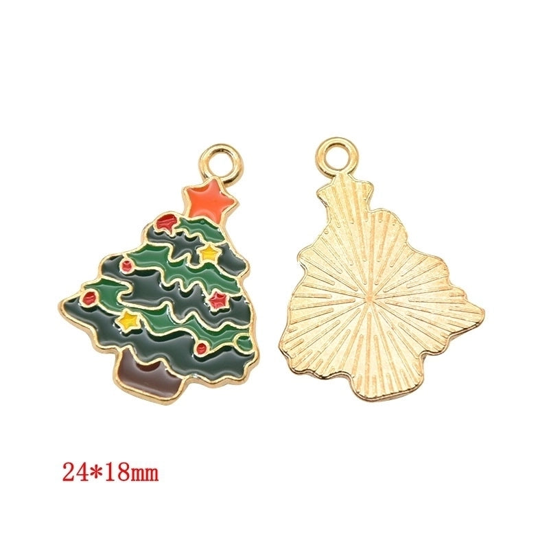 1 Piece Alloy Christmas Tree Santa Claus Christmas Socks Pendant Jewelry Accessories