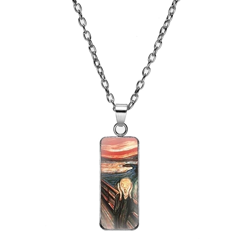 Alloy Classic Style Inlay Sunflower Starry Sky Glass Pendant Necklace
