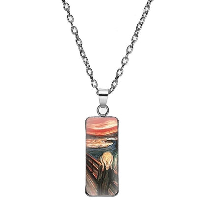 Alloy Classic Style Inlay Sunflower Starry Sky Glass Pendant Necklace