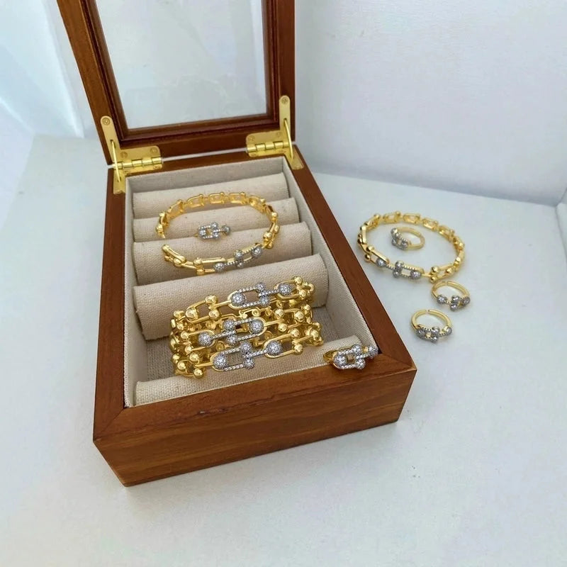 Vintage Style Classic Style Geometric Copper Mixed Metal Rings Bracelets