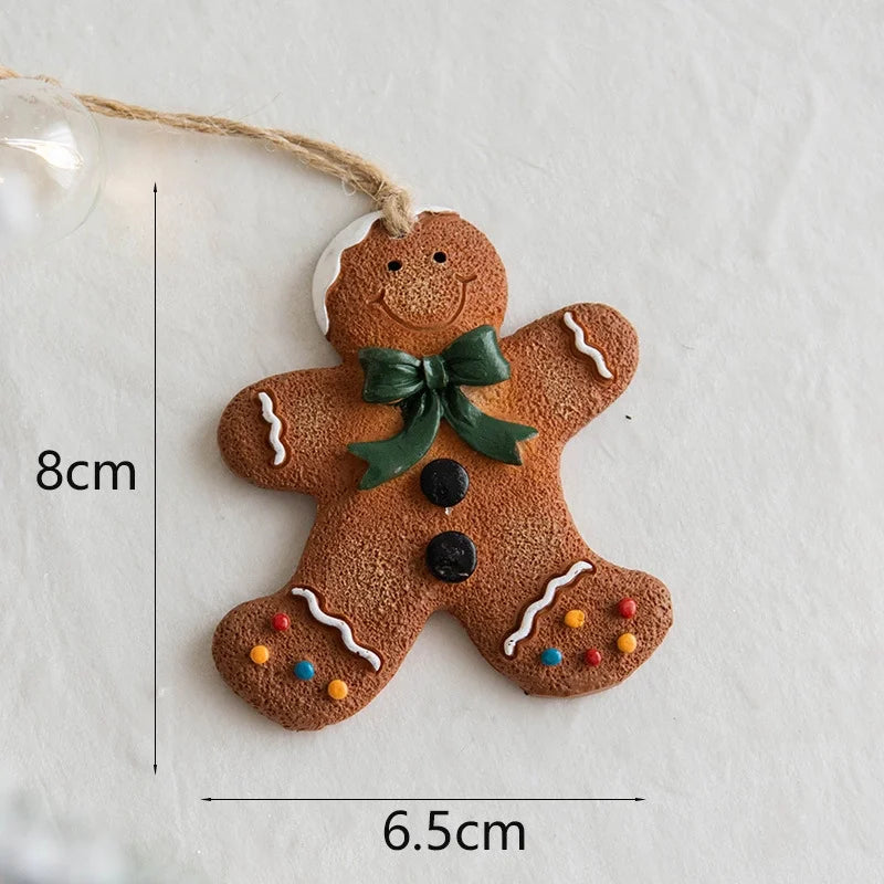 Christmas Christmas Gingerbread Resin Party Hanging Ornaments