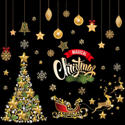 Christmas Cartoon Style Christmas Socks Snowman PVC Holiday Car Window Stickers