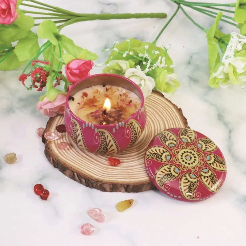 Christmas Fashion Santa Claus Contrasting Colors Flower Wax Metal