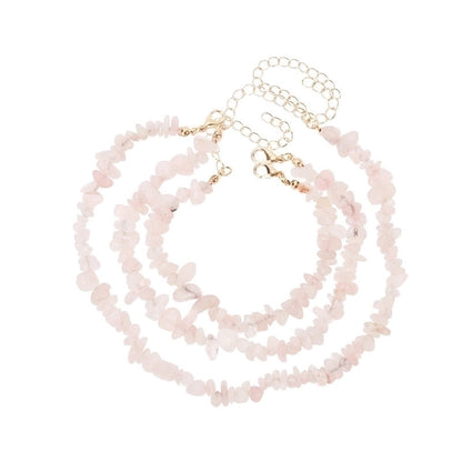 Minimalist Solid Color Natural Stone Bracelets Anklet Necklace