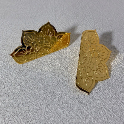 1 Pair Sweet Minimalist Leaves Flower Plating Titanium Steel 18k Gold Plated Ear Studs