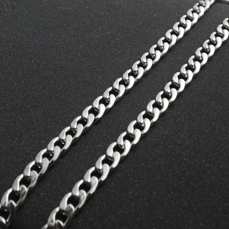 2 Pieces Minimalist Solid Color Stainless Steel Plating Necklace Chain 1 Piece