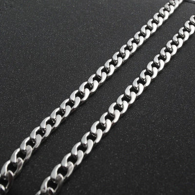 2 Pieces Minimalist Solid Color Stainless Steel Plating Necklace Chain 1 Piece