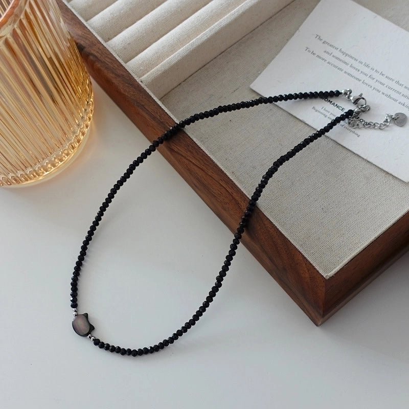 Minimalist Geometric Natural Stone Tiger Eye Pendant Necklace In Bulk