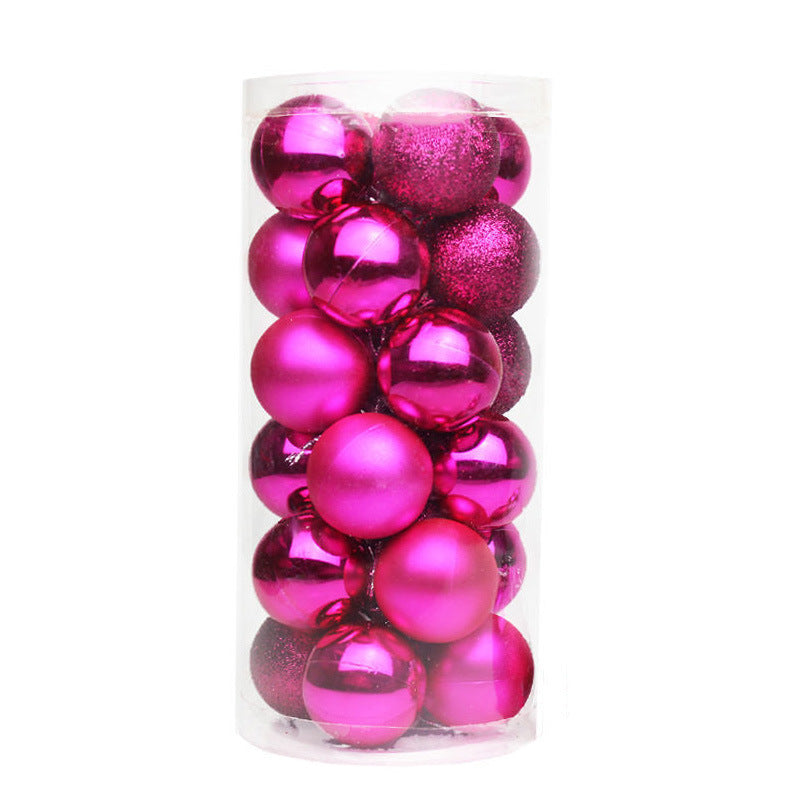 Christmas Decoration 3cm 4cm Christmas Balls 24 Pack Christmas Tree Hanging Ornaments Bucket Square Box Irregular Balls Plastic Electroplated Balls