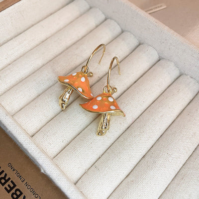 2 Pieces Mid-century Modern Round Geometric Copper Electroplating Earrings