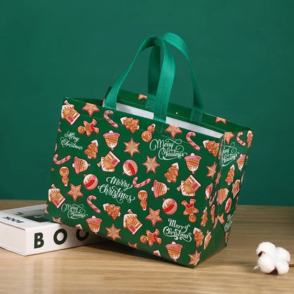 Christmas Non-woven Bag Handbag Cartoon Christmas Gift Bag Environmental Protection Bag Folding Storage Bag