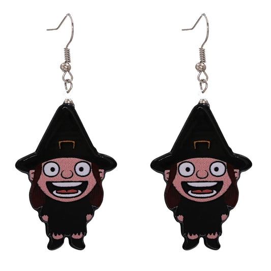 Halloween Pumpkin Ghost Acrylic Resin Earrings