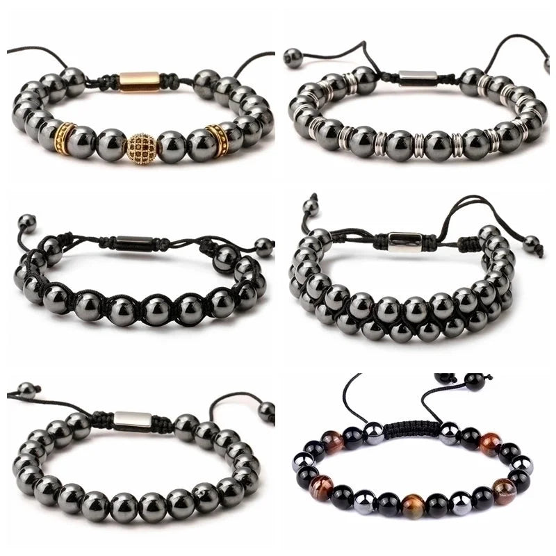 Retro Geometric Natural Stone Bracelets