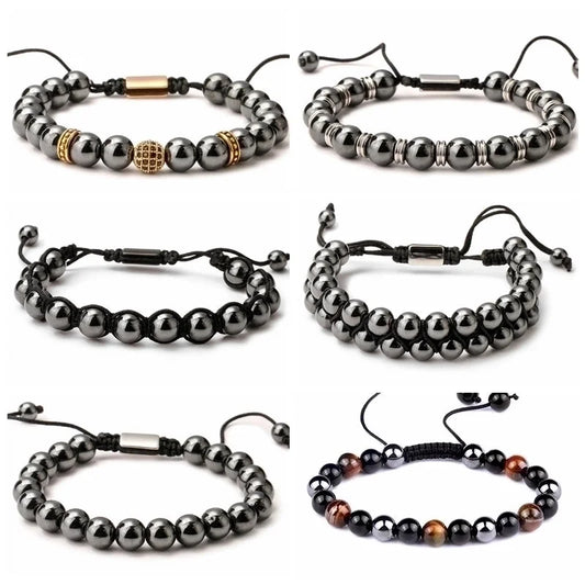 Retro Geometric Natural Stone Bracelets