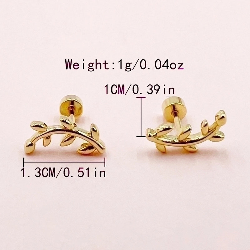 1 Pair Basic Minimalist Star Moon Heart Shape Plating 304 Stainless Steel 14K Gold Plated Ear Studs