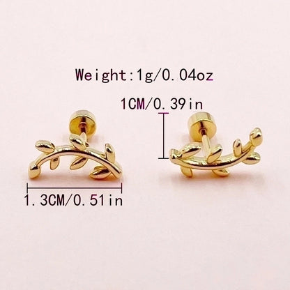 1 Pair Basic Minimalist Star Moon Heart Shape Plating 304 Stainless Steel 14K Gold Plated Ear Studs