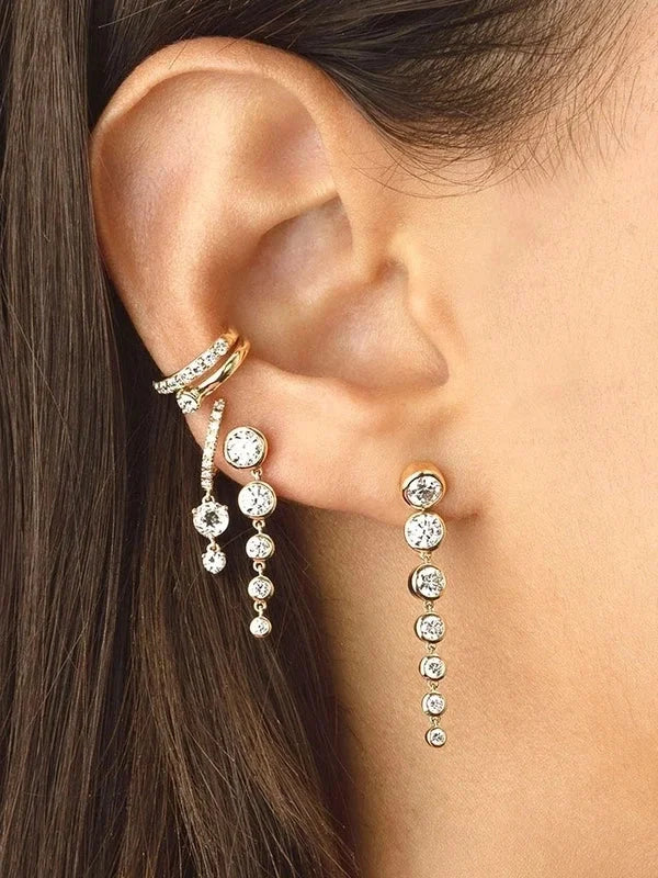 1 Pair Minimalist Classic Style Water Droplets Plating Copper Drop Earrings