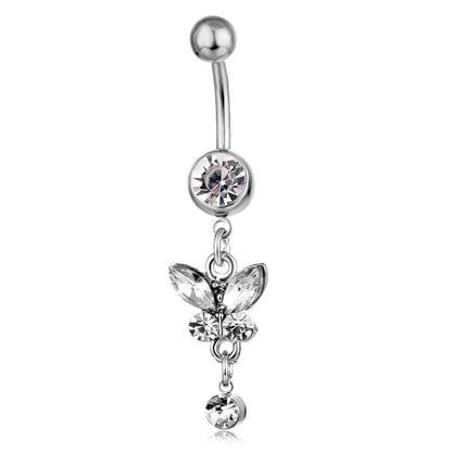 Belly Rings Fashion Bow Knot Rhinestone