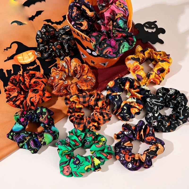 Halloween Funny Pumpkin Hair Tie