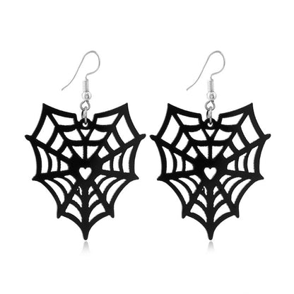 6 Pieces Gothic Cat Spider Alloy Women'S Drop Earrings 1 Pair